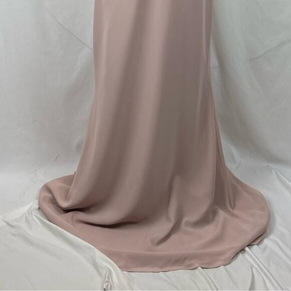 Hayley Paige Occasions Dusty Rose Evening Party Event Maxi Dress NWT Size 12 - Picture 5 of 14